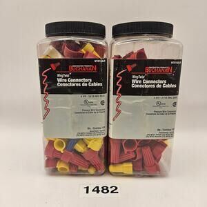 BUCHANAN WIRE CONNECTORS 2 CONTAINERS OPENBOX NEARLY FULL ON BOTH